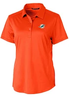 Cutter and Buck Miami Dolphins Womens Prospect Short Sleeve Polo Shirt
