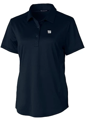 Cutter and Buck New York Giants Womens Navy Blue Prospect Short Sleeve Polo Shirt