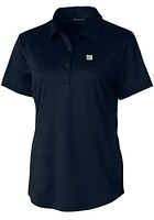 Cutter and Buck New York Giants Womens Navy Blue Prospect Short Sleeve Polo Shirt
