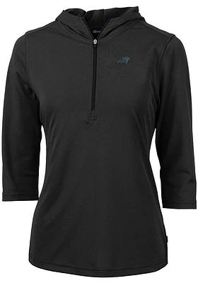 Cutter and Buck Carolina Panthers Womens Virtue Eco Pique Hooded Sweatshirt