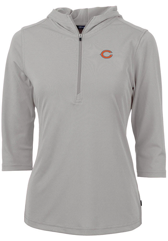 Cutter and Buck Chicago Bears Womens Virtue Eco Pique Hooded Sweatshirt