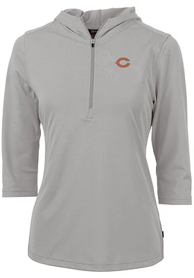 Cutter and Buck Chicago Bears Womens Virtue Eco Pique Hooded Sweatshirt