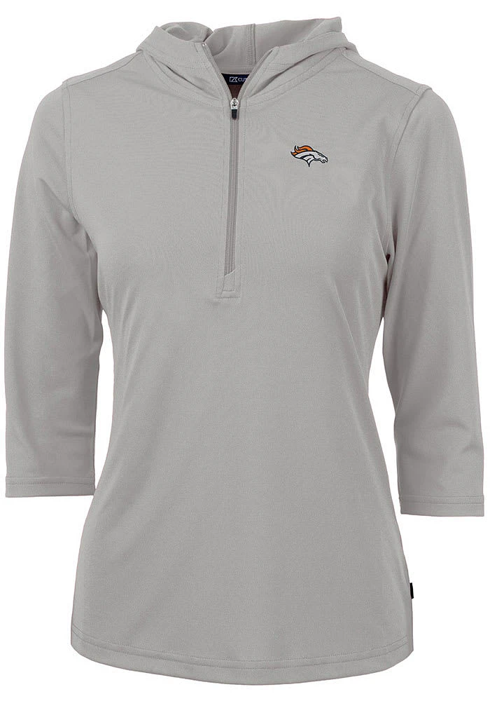 Cutter and Buck Denver Broncos Womens Virtue Eco Pique Hooded Sweatshirt