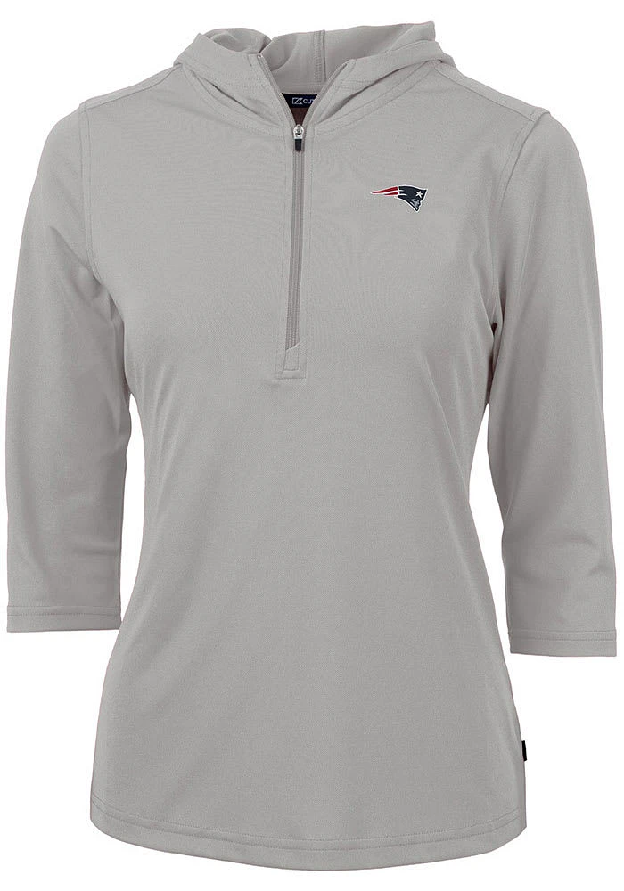 Cutter and Buck New England Patriots Womens Virtue Eco Pique Hooded Sweatshirt