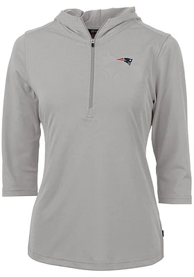 Cutter and Buck New England Patriots Womens Virtue Eco Pique Hooded Sweatshirt
