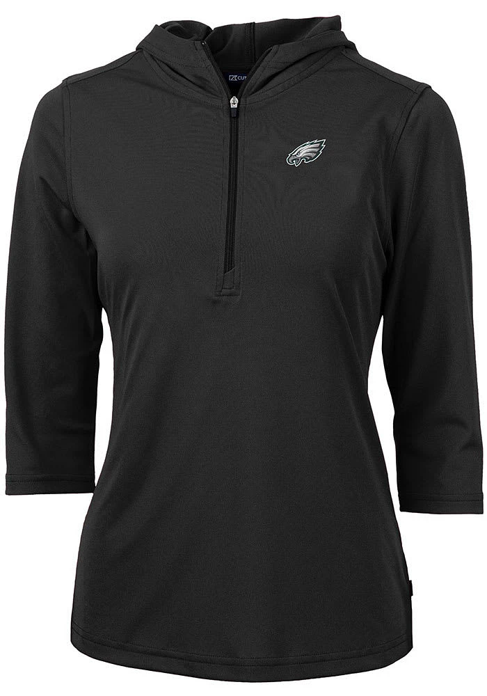 Cutter and Buck Philadelphia Eagles Womens Virtue Eco Pique Hooded Sweatshirt
