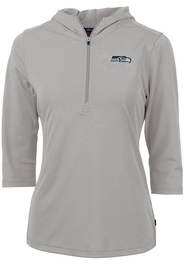 Cutter and Buck Seattle Seahawks Womens Virtue Eco Pique Hooded Sweatshirt