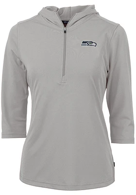 Cutter and Buck Seattle Seahawks Womens Virtue Eco Pique Hooded Sweatshirt