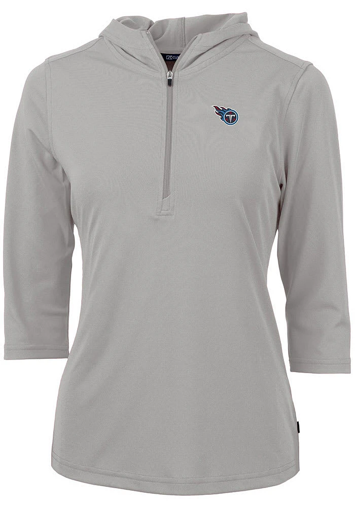 Cutter and Buck Tennessee Titans Womens Virtue Eco Pique Hooded Sweatshirt