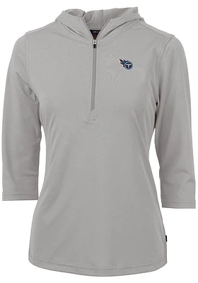 Cutter and Buck Tennessee Titans Womens Virtue Eco Pique Hooded Sweatshirt