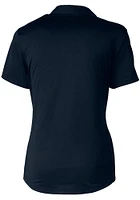 Cutter and Buck Chicago Bears Womens Navy Blue Virtue Eco Pique Short Sleeve Polo Shirt