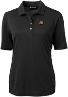 Cutter and Buck Cincinnati Bengals Womens Virtue Eco Pique Short Sleeve Polo Shirt