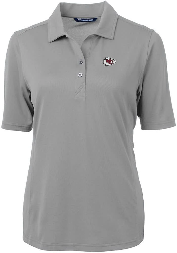 Cutter and Buck Kansas City Chiefs Womens Virtue Eco Pique Short Sleeve Polo Shirt