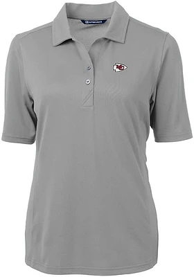 Cutter and Buck Kansas City Chiefs Womens Virtue Eco Pique Short Sleeve Polo Shirt