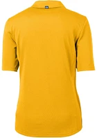 Cutter and Buck Minnesota Vikings Womens Gold Virtue Eco Pique Short Sleeve Polo Shirt