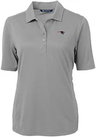 Cutter and Buck New England Patriots Womens Virtue Eco Pique Short Sleeve Polo Shirt