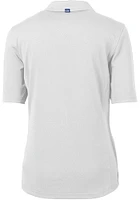 Cutter and Buck New England Patriots Womens White Virtue Eco Pique Short Sleeve Polo Shirt