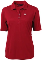 Cutter and Buck New York Giants Womens Cardinal Virtue Eco Pique Short Sleeve Polo Shirt