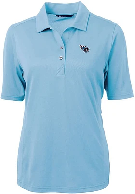 Cutter and Buck Tennessee Titans Womens Virtue Eco Pique Short Sleeve Polo Shirt