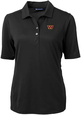Cutter and Buck Washington Commanders Womens Virtue Eco Pique Short Sleeve Polo Shirt