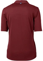 Cutter and Buck Washington Commanders Womens Maroon Virtue Eco Pique Short Sleeve Polo Shirt