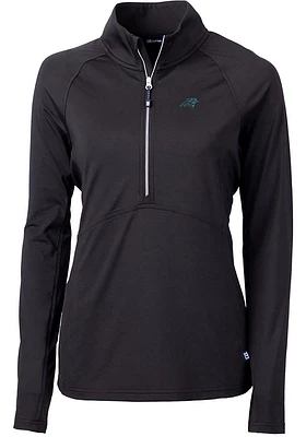 Cutter and Buck Carolina Panthers Womens Adapt Eco Qtr Zip