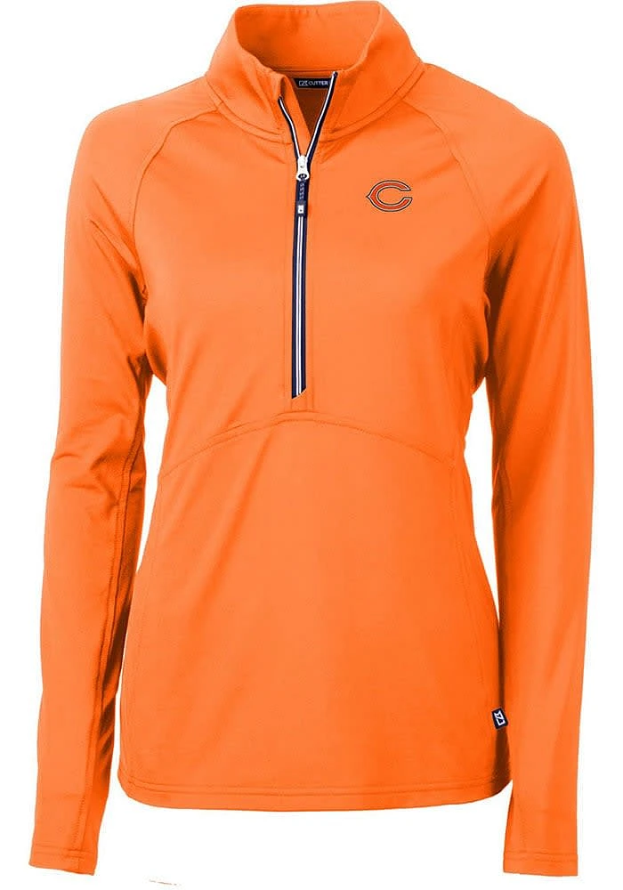 Cutter and Buck Chicago Bears Womens Adapt Eco Qtr Zip