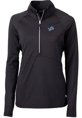 Cutter and Buck Detroit Lions Womens Adapt Eco Qtr Zip