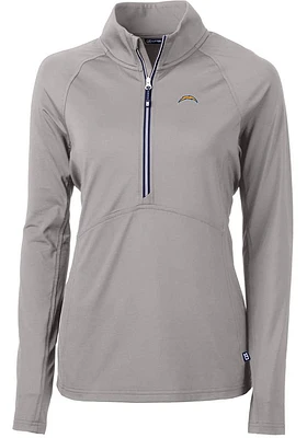 Cutter and Buck Los Angeles Chargers Womens Adapt Eco Qtr Zip