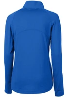 Cutter and Buck Los Angeles Chargers Womens Blue Adapt Eco Qtr Zip