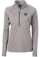 Cutter and Buck Las Vegas Raiders Womens Adapt Eco Qtr Zip