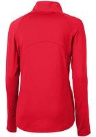 Cutter and Buck New England Patriots Womens Red Adapt Eco Qtr Zip