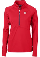 Cutter and Buck New York Giants Womens Adapt Eco Qtr Zip