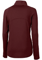 Cutter and Buck Washington Commanders Womens Maroon Adapt Eco Qtr Zip