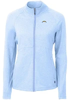 Cutter and Buck Los Angeles Chargers Womens Light Blue Adapt Eco Weight Jacket
