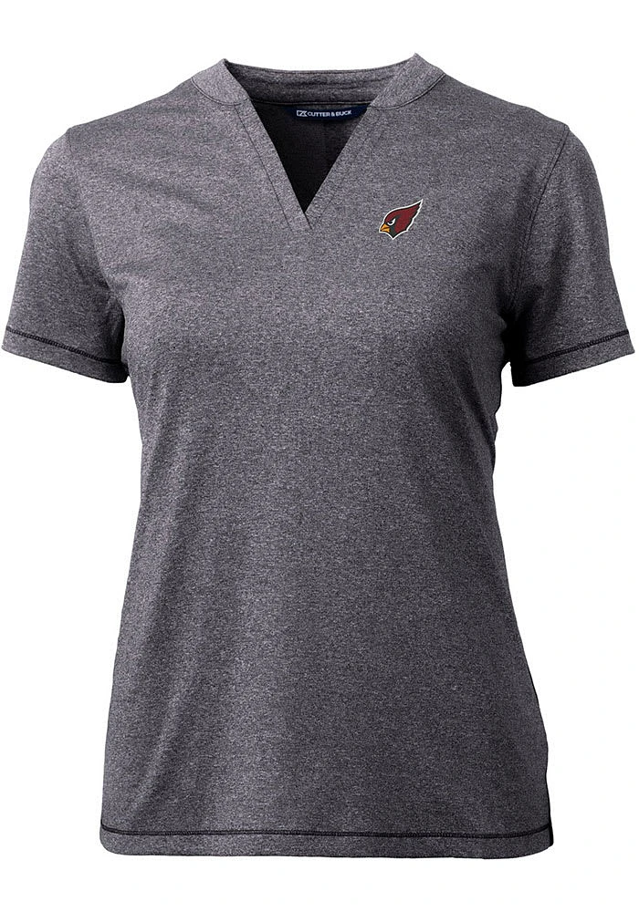 Cutter and Buck Arizona Cardinals Womens Charcoal Forge Short Sleeve T-Shirt