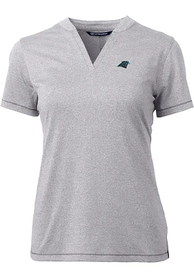 Cutter and Buck Carolina Panthers Womens Forge Short Sleeve T-Shirt