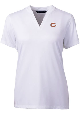 Cutter and Buck Chicago Bears Womens White Forge Short Sleeve T-Shirt