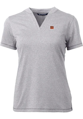 Cutter and Buck Cincinnati Bengals Womens Forge Short Sleeve T-Shirt