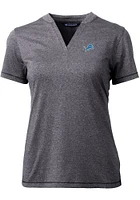 Cutter and Buck Detroit Lions Womens Charcoal Forge Short Sleeve T-Shirt