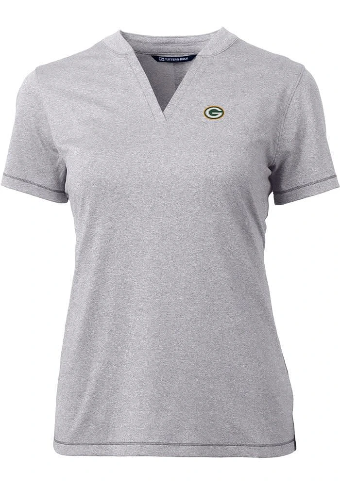 Cutter and Buck Green Bay Packers Womens Forge Short Sleeve T-Shirt