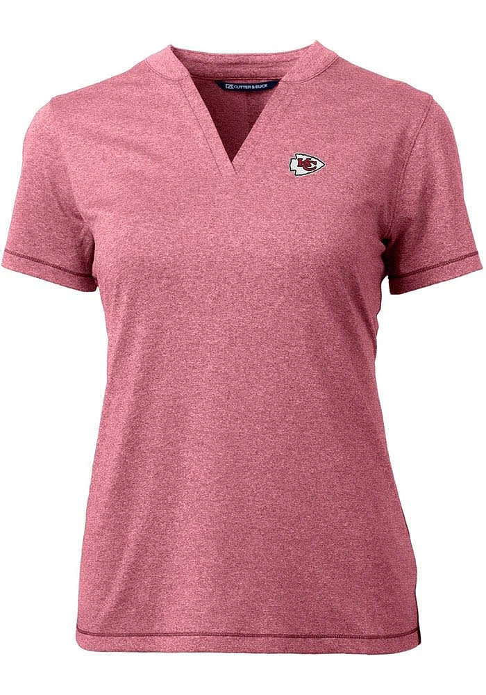 Cutter and Buck Kansas City Chiefs Womens Red Forge Short Sleeve T-Shirt
