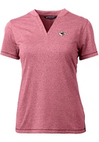 Cutter and Buck Kansas City Chiefs Womens Red Forge Short Sleeve T-Shirt