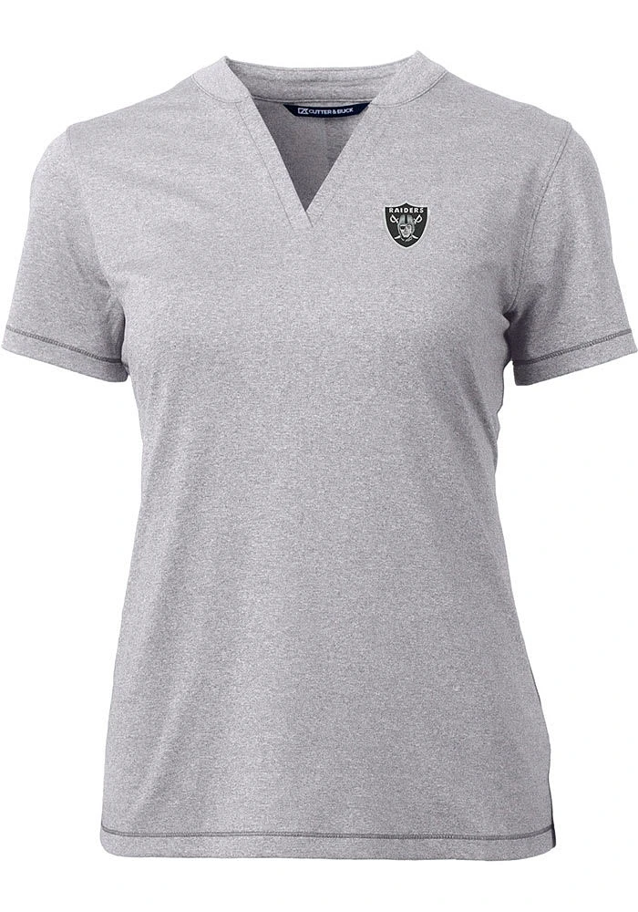 Cutter and Buck Las Vegas Raiders Womens Forge Short Sleeve T-Shirt