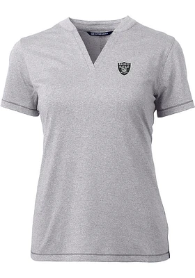 Cutter and Buck Las Vegas Raiders Womens Forge Short Sleeve T-Shirt