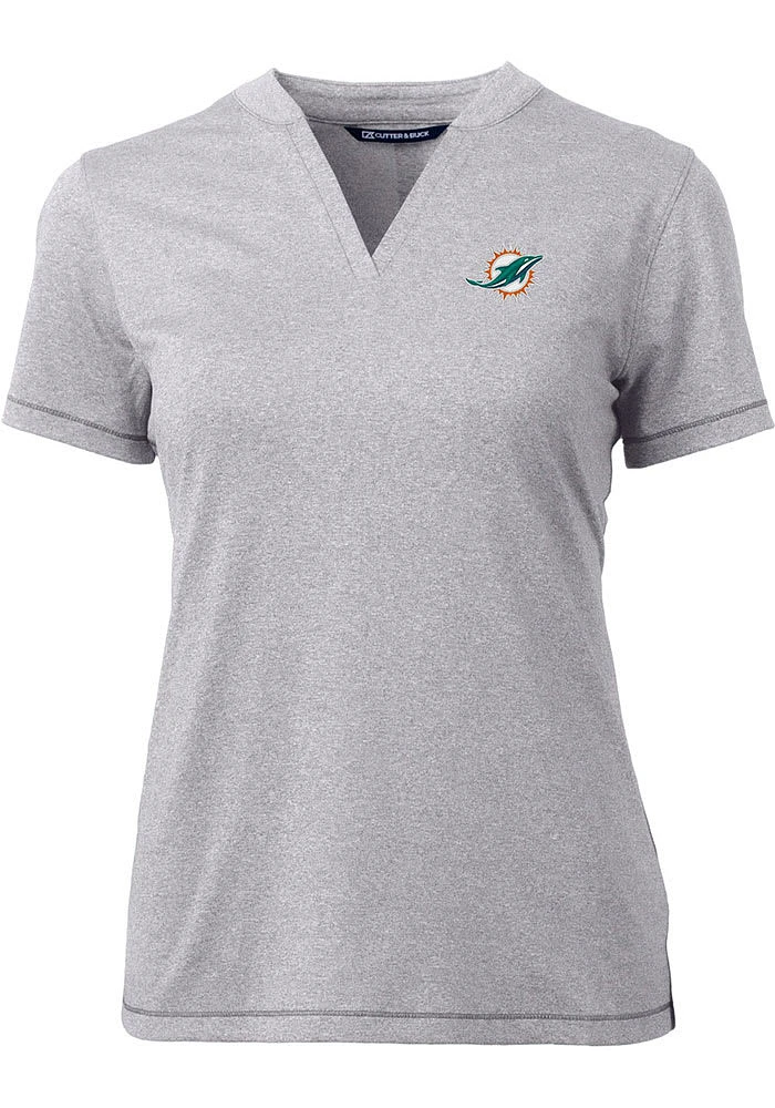 Cutter and Buck Miami Dolphins Womens Forge Short Sleeve T-Shirt