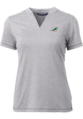 Cutter and Buck Miami Dolphins Womens Forge Short Sleeve T-Shirt
