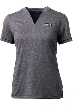 Cutter and Buck Seattle Seahawks Womens Charcoal Forge Short Sleeve T-Shirt