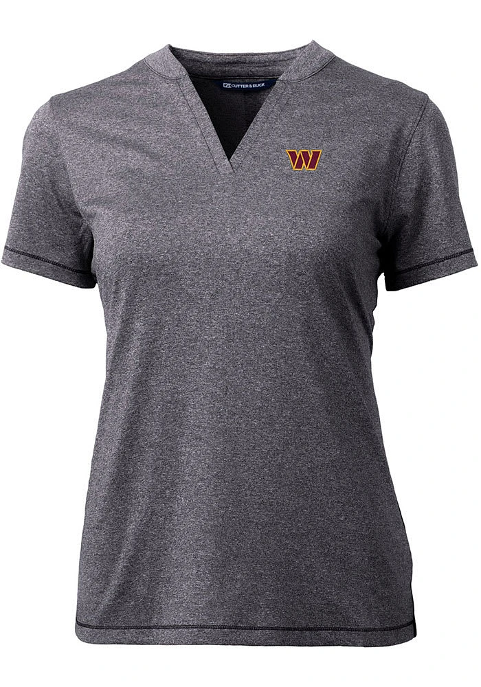 Cutter and Buck Washington Commanders Womens Charcoal Forge Short Sleeve T-Shirt