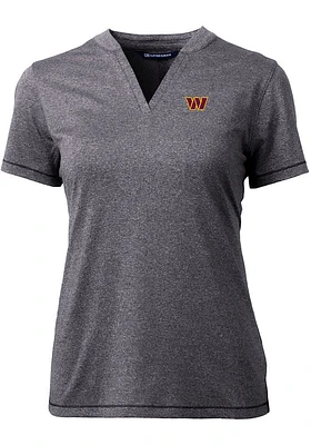 Cutter and Buck Washington Commanders Womens Charcoal Forge Short Sleeve T-Shirt